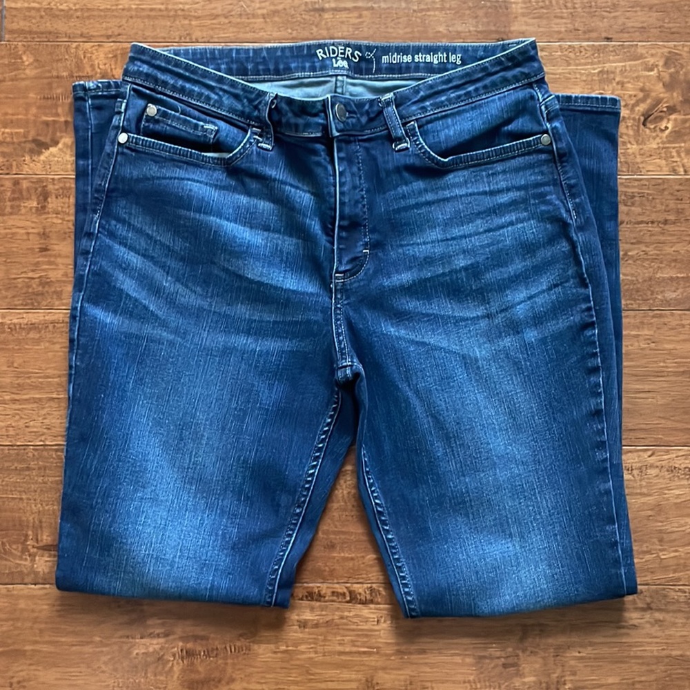Riders by Lee Size 12 Midrise Straight Leg Jeans Denim - Picture 3 of 6